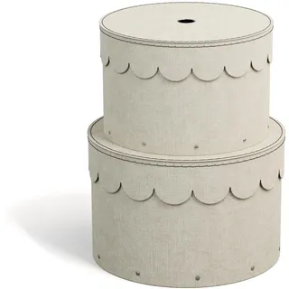 Bigso Box of Sweden Aufbewahrungsbox Wilma 2-tlg. beige