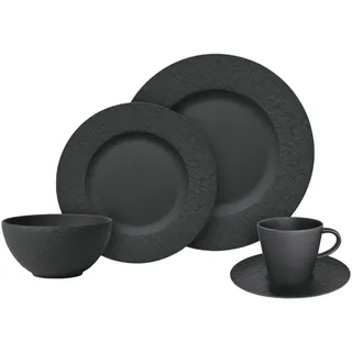 Villeroy & Boch Manufacture Rock Kombiservice 20-tlg. schwarz