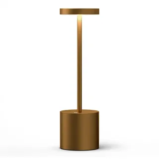 SLSMD Tischlampe Kabellos,Metall Aluminium Dimmbar LED Akku Tischleuchte,Tragbar USB Aufladbar Nachttischlampe, Geeignet für Indoor Outdoor Esszimmer Bar Terrasse (Titan)