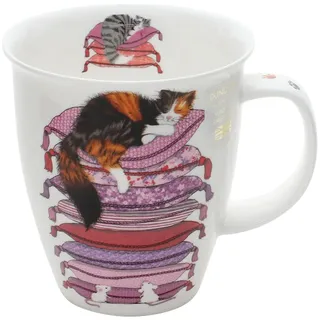 Dunoon Becher Nevis Sleepy Cats pink - 0,48l