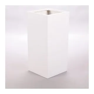 eleganteinrichten Pflanzkübel 30 x 30 x 68 cm Perlmutt-Weiß