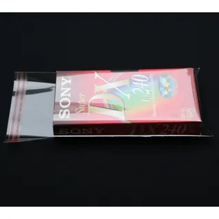 500 St. Schutzhüllen aus hochtransparenten Folie für VHS Video Kassetten mit dem Format 105 x 200 x 29 mm