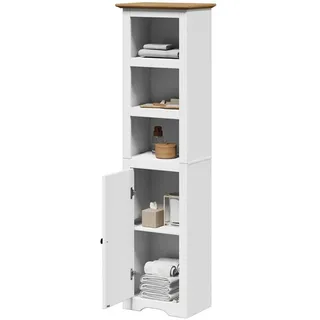 vidaXL Bodo Badschrank 44 x 160 x 30 cm Weiß/Braun