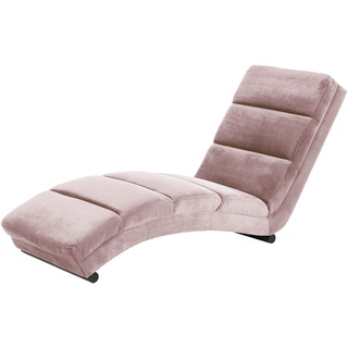 AC Design Furniture Sidse Chaiselongue, dusty rose, Samt, B: 60 x H: 82 x T: 170 cm, 1 Stück