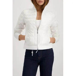 Leichte glänzende Neopren Steppjacke mit 2-Wege-Reißverschluss und Eingrifftaschen - Weiß - 44