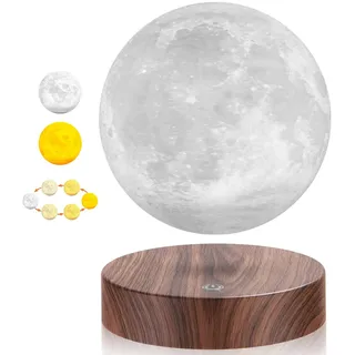 DIDWI Schwebende Mond Lampe, Magnetschwebebahn, 3D-Druck, Mondlicht, schwebende Lampen, Kugel-LED-Mond-Nachtlichter, Raumdekoration, kreatives Geschenk für Kinderfreunde (3 Farben)