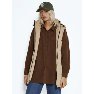 Noisy May Nmaurora Hood Vest Noos Braun S