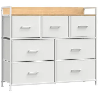 Songmics Kommode 98 x 85 x 28,5 cm Weiß