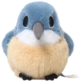 Xiyocadt Vogel Plüschtier,Pelzige Vogel-Plüschpuppe,Realistischer Vogel Stofftier, Spatz,Papagei,Plüsch Spielzeug für Kinder, Geschenke für Mädchen und Jungen (Eisvogel – 11 cm)