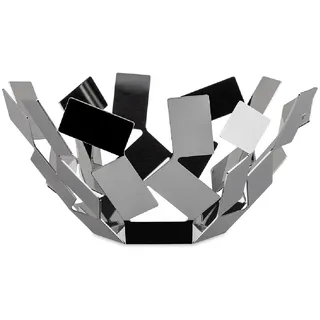 Alessi La Stanza dello Scirocco Obstschale Edelstahl 18/10, 27,3 x 27,3 x 13 cm, MT02