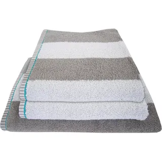 Dyckhoff Duschtuch Maritim, Block Stripe, Frottier (1-St) grau