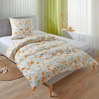 Traumschlaf Nürnberg Floral Orange 135 x 200 cm + 80 x 80 cm