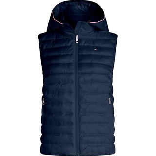 Tommy Hilfiger Steppweste LW PADDED GLOBAL STRIPE VEST Reißverschlusstaschen blau L (40)