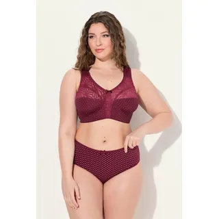 Ulla Popken Damen große Größen Übergrößen Plus Size Entlastungs-BH, Spitze, ohne Bügel, Cup C - F weinrot 105C 830454344-105C - 105C