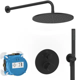 Ideal Standard Ceratherm T100 Armaturen-Bundle Unterputz Schwarz (Silk Black)