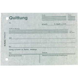 Herlitz Formularbuch Quittung A6 schwarz