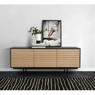 WoodMan Stripe 161 x 70 x 45 cm Schwarz