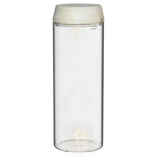 Ideas4seasons Topf fur Okosystem - Glas - Deckel mit LED - 8 x 23 cm - Vase