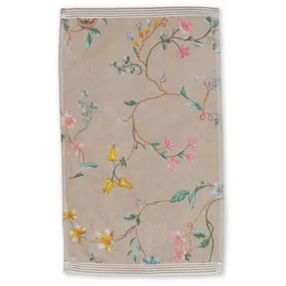 Pip Studio Les Fleurs Gästehandtuch 30 x 50 cm khaki 