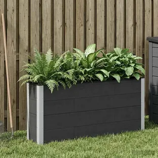 vidaXL Hochbeet 150 x 30 x 72 cm Schwarz