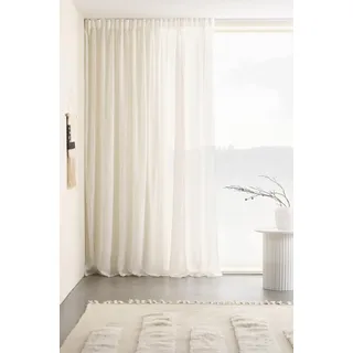 Jotex Multifunktionsgardine Layer Extrabreite Vorhang 275 cm Polyester-Baumwoll -Mischung, Oeko-TEX® Standard 100 Zertifiziert, bessere Baumwolle - Weiß, 1 Stück 275 x 300 cm