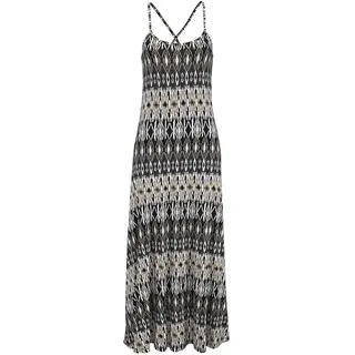 LASCANA Maxikleid Ethnodruck Schwarz/Creme 42