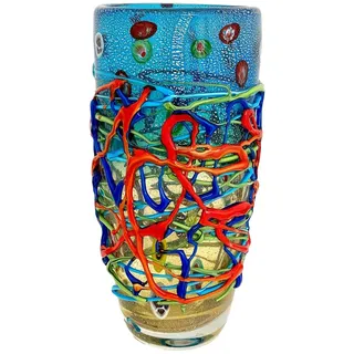 Glasvase Vase Glas im Murano Antik Stil 33cm