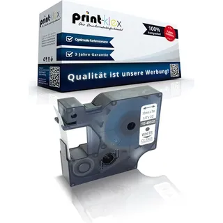 Kompatibles Schriftband für Dymo D1 45020 MobileLabeler Labelpoint 100 150 200 250 300 350 Labelwriter 400Duo S0720600 12 mm 7 m Weiss / Klar Besc...