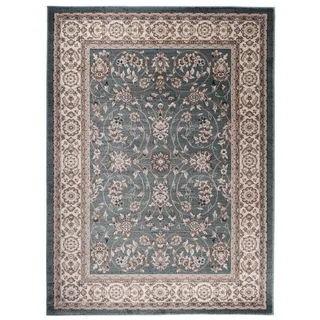 Traditioneller Klassischer Teppich für Ihre Wohnzimmer - Türkis Creme Beige - Perser Orientalisches Antik Ziegler Ornamente Top Qualität Pflegeleicht AYLA 160 x 220 cm Groß