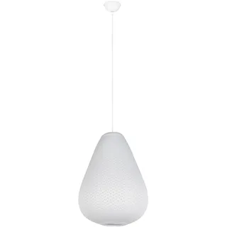 Trio Janine 1-flg. 35 cm rund weiß Metall Stoff
