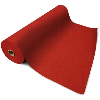 Floordirekt Roter Teppich meliert 200 x 2000 cm - VIP Läufer Event Teppich Premierenteppich Empfangsteppich Messeteppich Hochzeitsteppich - Wunschmaß
