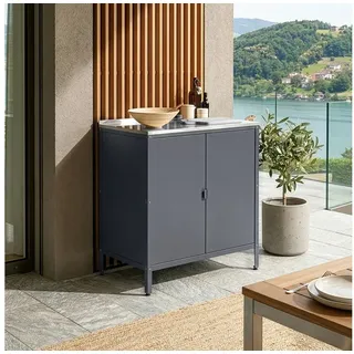 casa.pro Bolognano Schrank 92 x 80 x 50 cm Dunkelgrau
