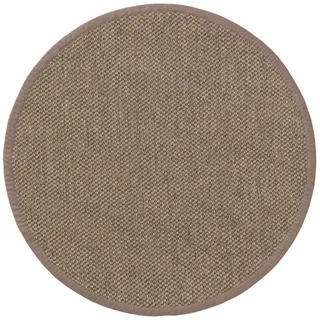 benuta pure Sisalteppich, Grau, Textil, Beton Optik, Rund, 150x150 cm, Gots, für Fußbodenheizung geeignet, Teppiche & Böden, Teppiche