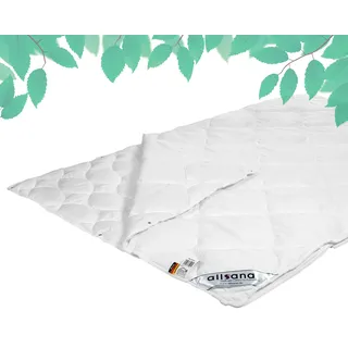 allsana Tencel® Klimafaser 4- Jahreszeiten Steppbett 155x220 cm | Variable Allergiker Lyocell Bettdecke | waschbar bei 60°C | atmungsaktive Decke mit Naturfaser | Qualität Made in Germany