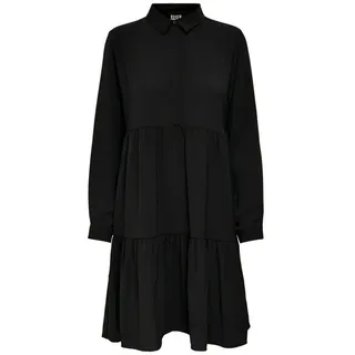JDY Blusenkleid Piper (1-tlg) Drapiert/gerafft schwarz 32