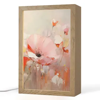 onlywow TISCHLEUCHTE Blumen Rosa