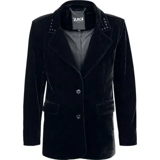 Black Premium by EMP Damen Blazer Essentail Samtblazer, Loose Fit schwarz - M