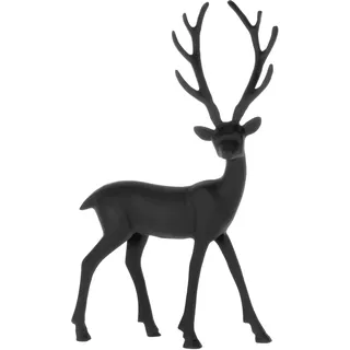 EGLO LIVING Deko Rentier Baligian, Weihnachtsdeko Fensterbank | Herbstdeko Wohnzimmer, Weihnachtsfigur Hirsch Reh, Tischdeko Weihnachten Herbst, Metall in Schwarz, H 44 cm