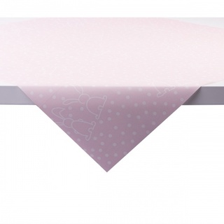 Sovie HOME Tischdecke Rabbits in Rosa aus Linclass® Airlaid 80 x 80 cm, 1 Stück - Ostern Hase Punkte