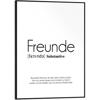 Reinders! Gerahmtes Bild ARTIFIC, Schwarz-Weiß - 30 x 40 cm - Freunde