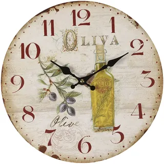 Ambiente Haus Oliva Wanduhr 28,0 cm 28 bunt