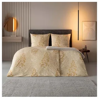 Estella Marie Blätter Gold 135 x 200 cm + 80 x 80 cm
