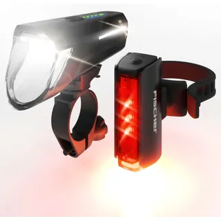 Fischer LED-Akku Beleuchtungs-Set Twin Stop 110 Lux