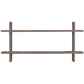Levandeo® Wandregal, Regal BxH 98x48cm Holz Steckregal Rost-Optik Wandregal Bücherregal