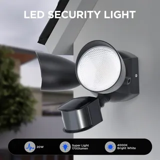 Lutec Außenleuchte Aluminium 16,8 cm 1x23,5W schwarz