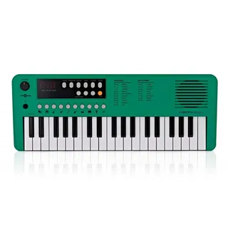 VISIONKEY-1 Mini-Keyboard Piano 37 Tasten für Kinder und Anfänger, grün | Für Kinder und Anfänger, 37 Minitasten über 3 Oktaven, 100 Sounds und Rhythmen, Kopfhöreranschluss, USB-C oder Batterie
