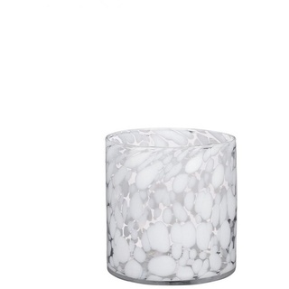 Mica Decorations Dekovase Mica Vase Cammy Zylinder Glas weiß 14 x 14 cm weiß