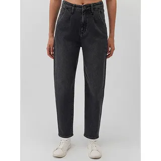 Mavi Boyfriend-Jeans Jeans High-Rise Pleated Baggy Dunkle Waschung LAURA lt brushed denim grau 31