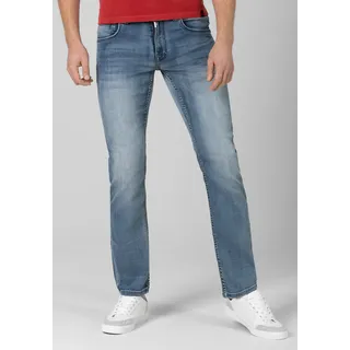 Regular-fit-Jeans TIMEZONE "Regular GerritTZ" Gr. 38, Länge 30, blau Herren Jeans Regular Fit