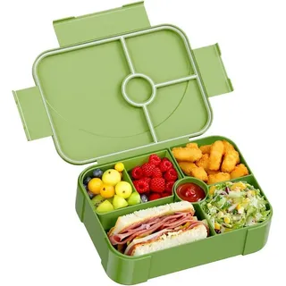 leikeego Brotdose Kinder mit Fächern Auslaufsicher Lunchbox für Mädchen